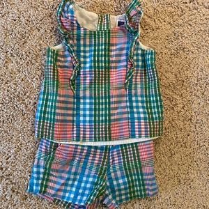 Janie & Jack 3-6 Month Plaid Set